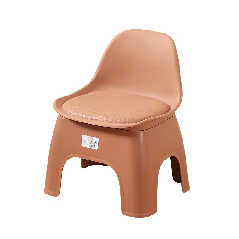Thickened Non-Slip Backrest Stool for Kids & Adults: Perfect for Bathrooms, Living Rooms, Showers, Kindergarten, and Shoe Changing Areas.