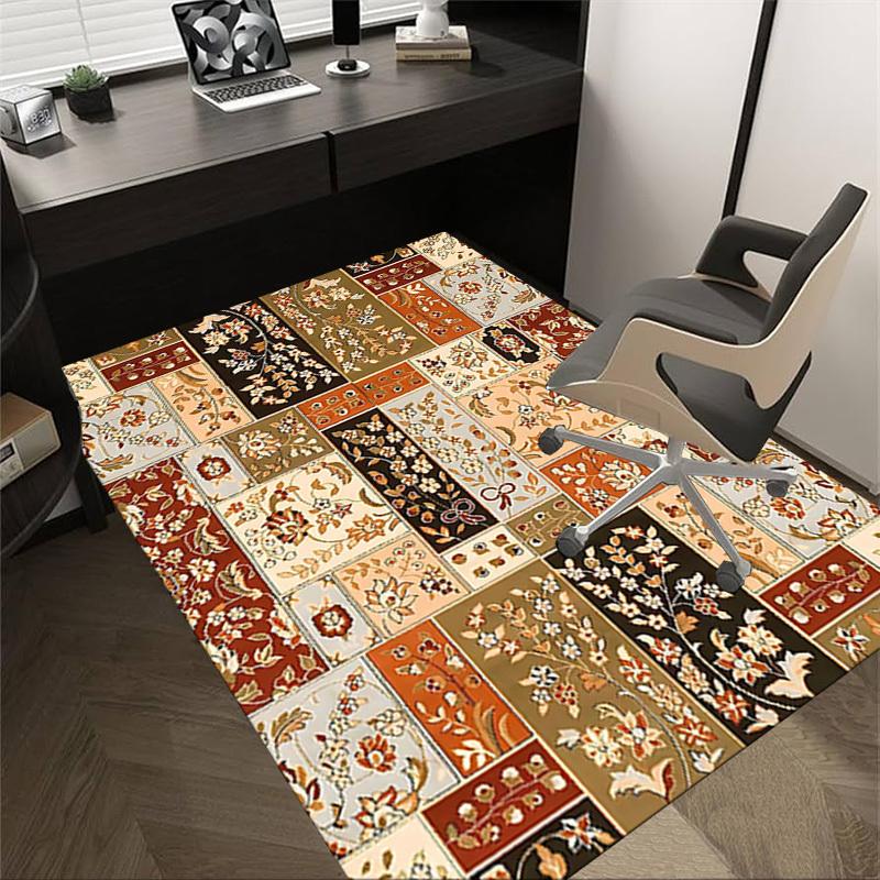 

1PC Floral Patterns Anti-slip carpet, suitable for Office, bedroomand playrooms. It can also be used as a sofa footrest cover-R72 60cm by 90cm