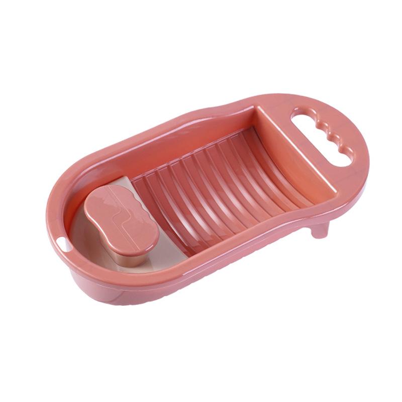 Compact Hand-Wash-Free Mini Washboard Basin for Underwear, Socks & Lingerie