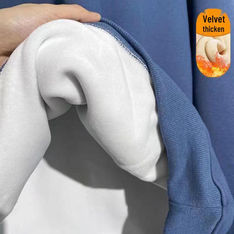 Heavyweight Unisex Crewneck Sweatshirt - Trendy Autumn/Winter, Loose Fit, Plus Velvet