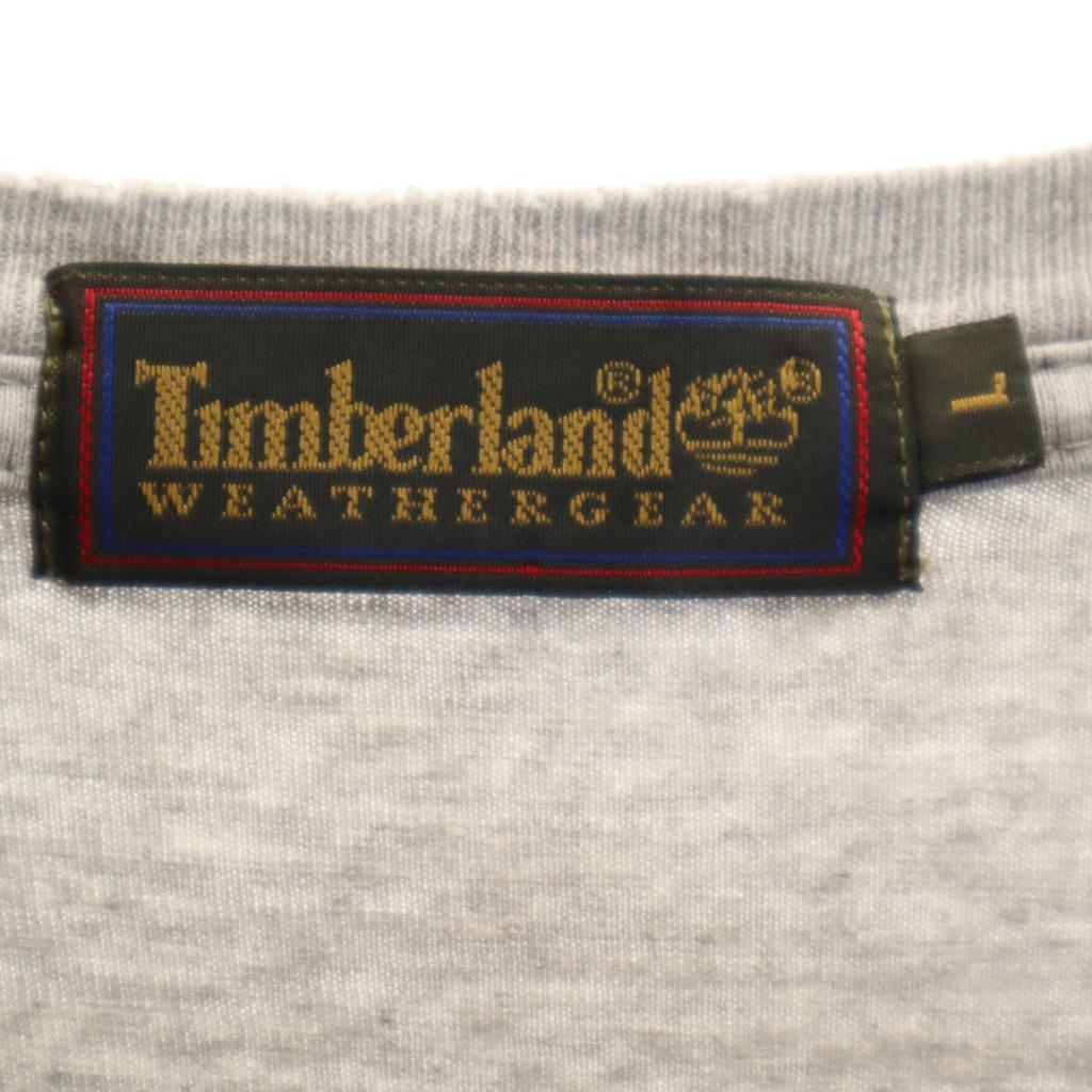 Timberland Short Sleeve T-shirt L Gray Poke T Men's Used