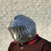 Etched Steel Medieval Knight Helmet Cosplay Renaissance Armor