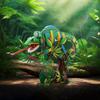 MOC Model Chameleon Bricks Zvířecí svět tropického deštného pralesa Plíživý ještěr Chameleon Stavebnice Skládací hračky Dětský DIY dárek