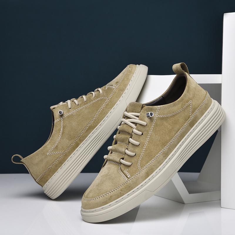 Fashion Men Outdoor Casual Shoes Cow Leather Soft Men Sneakers New Arrival Man Walking Footwear Suede Leather Business Formal Shoes