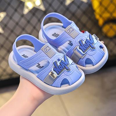 Children's Sandals Slippers Summer Cartoon Cute Soft Bottom Non- Small Children Girls Indoor Baotou Hole Shoes Boy Sandals
