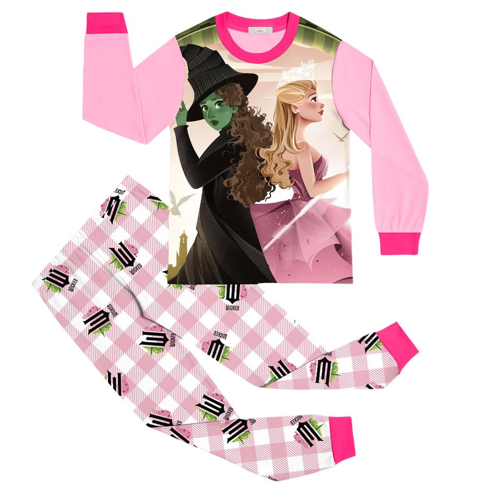 Children's Fashion Suit Skirt Round Neck Long Sleeve Top Pants