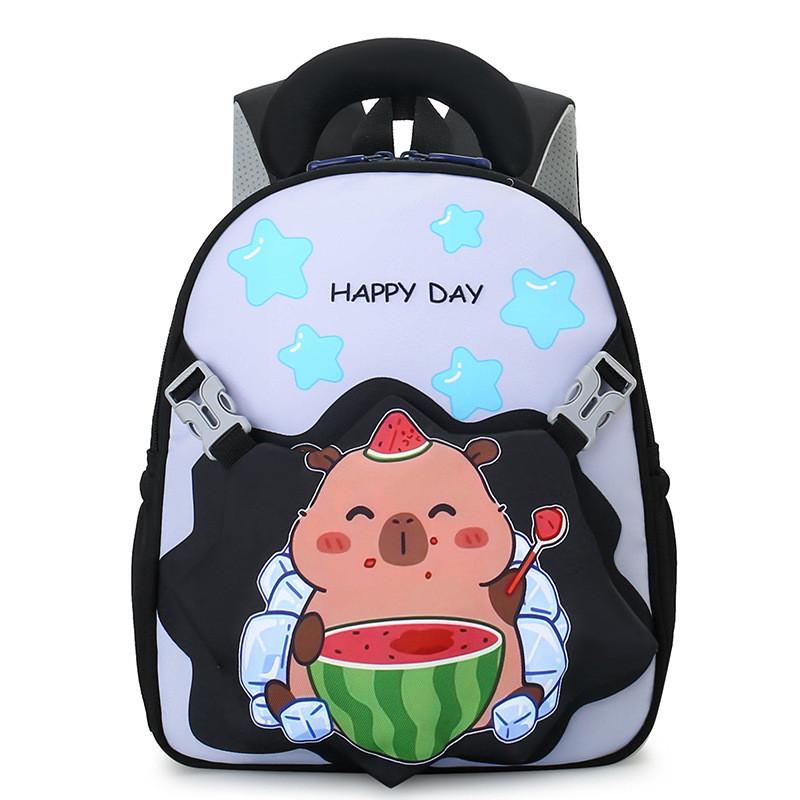 Cartoon-Kinderrucksack für Vorschulkinder aus atmungsaktivem Nylon mit gepolsterten Trägern für den Schulgebrauch