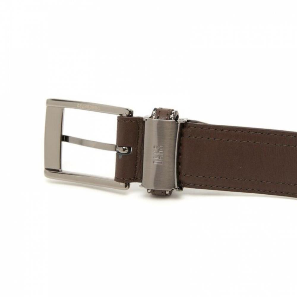 Daks Dark Brown Check Strap   Hook Leather Belt Dbbe6e722w3