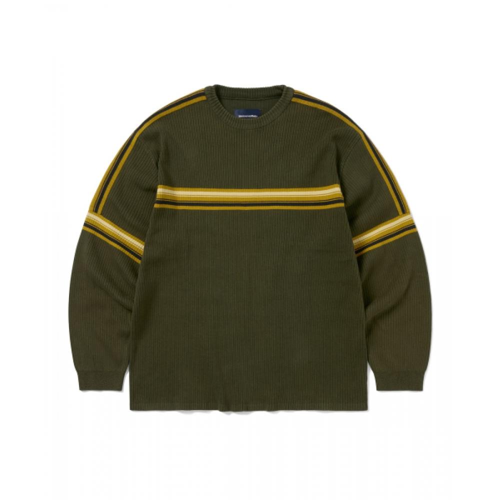 ThiSiSneverthat Striped Knit L S Top oLive S