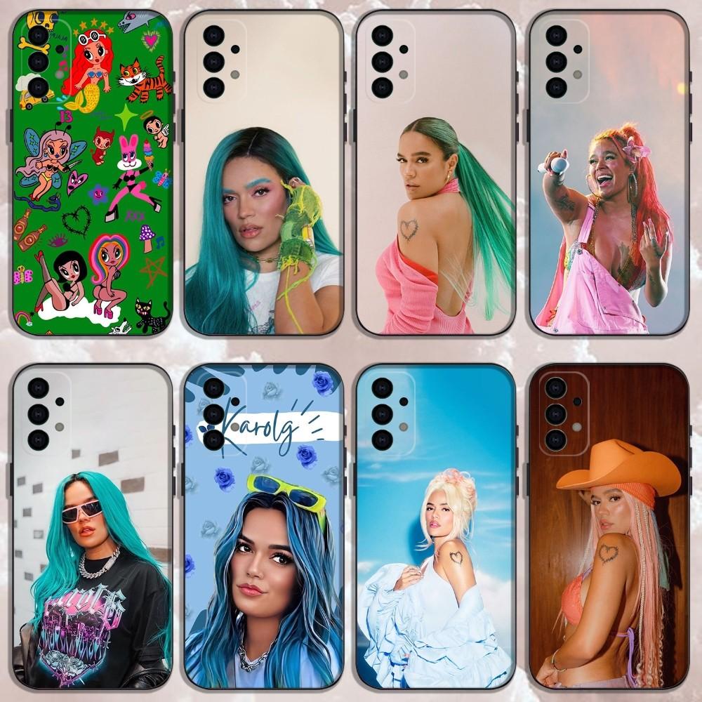 Karol G Dibujos Animados Phone Case For Samsung Galaxy A13,A21s,A22,A31,A32,A52,A53,A71,A80,Soft Black Shell