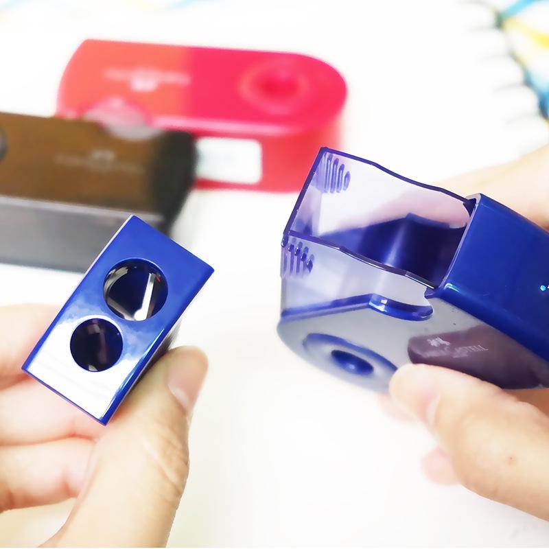 Faber-Castell Portabel Manuell Blyertspennvässare för Konststudenter - Idealisk för Skissning, Färgpennor och Kol.