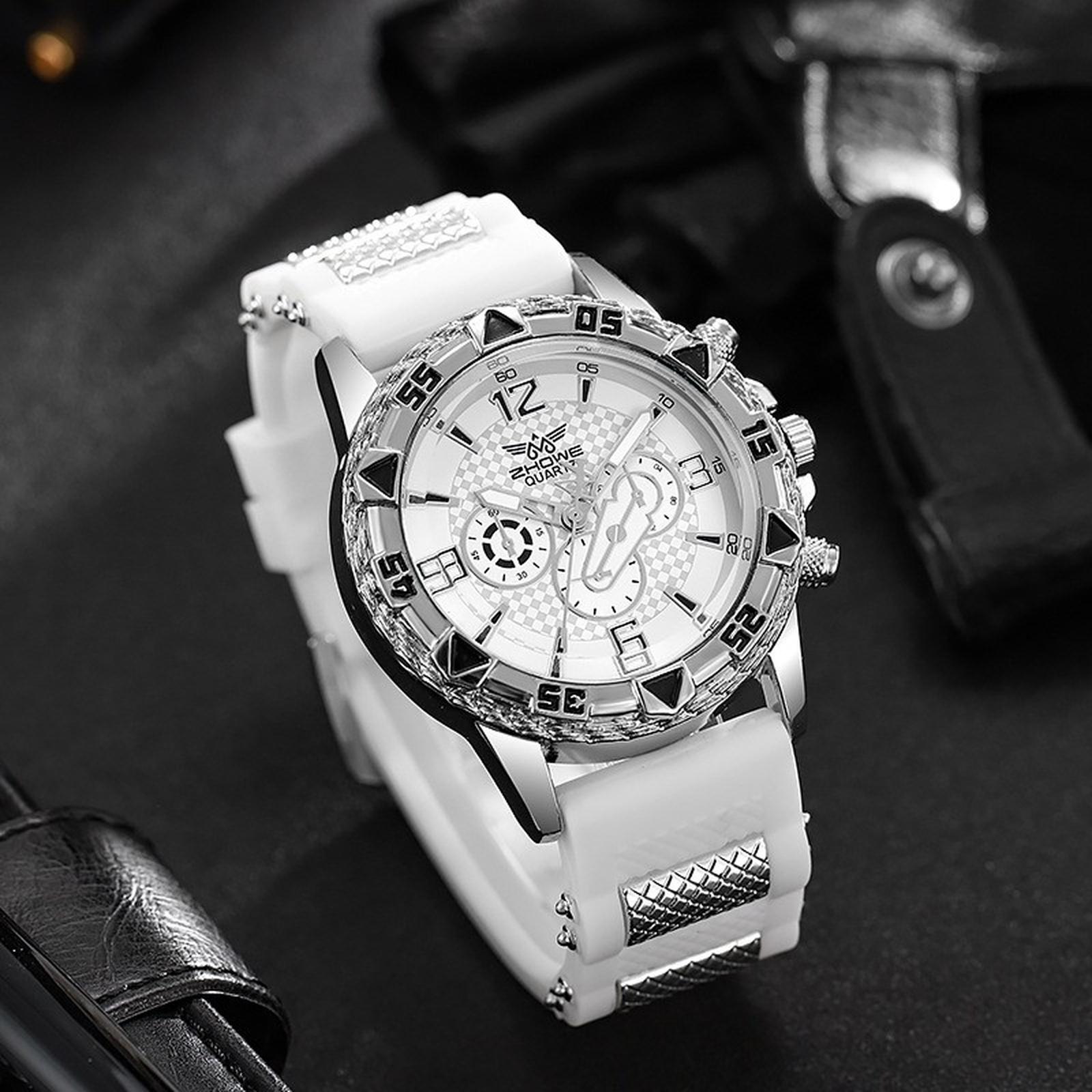 

Мужские кожаные деловые модные часы с ремешком для подарков One Size