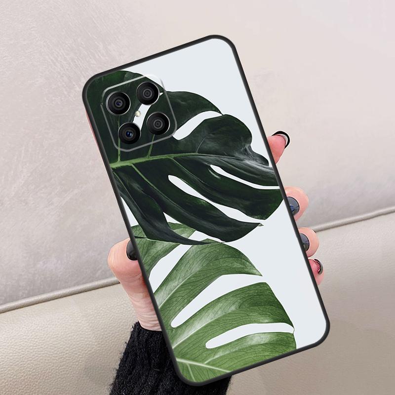 Leaves Monstera Green For Honor Magic 7 6 5 8 Pro Case For Honor 200 Lite 400 70 50 X8c X8b X9a X9b X9c X9d Win RT