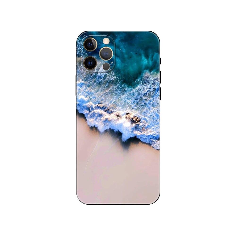 Capa de telefone de arte azul oceano para iPhone Samsung Galaxy Redmi Xiaomi Oppo OnePlus Note SA 7 8 9 10 11 12 13 14 20 21 22 23 53 54 Pro Max Ultra TPU macio