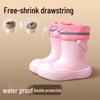 Children's Waterproof Rubber Rain Boots - Non-slip, Warm, High-top Waders for Toddlers, Boys, and Girls.