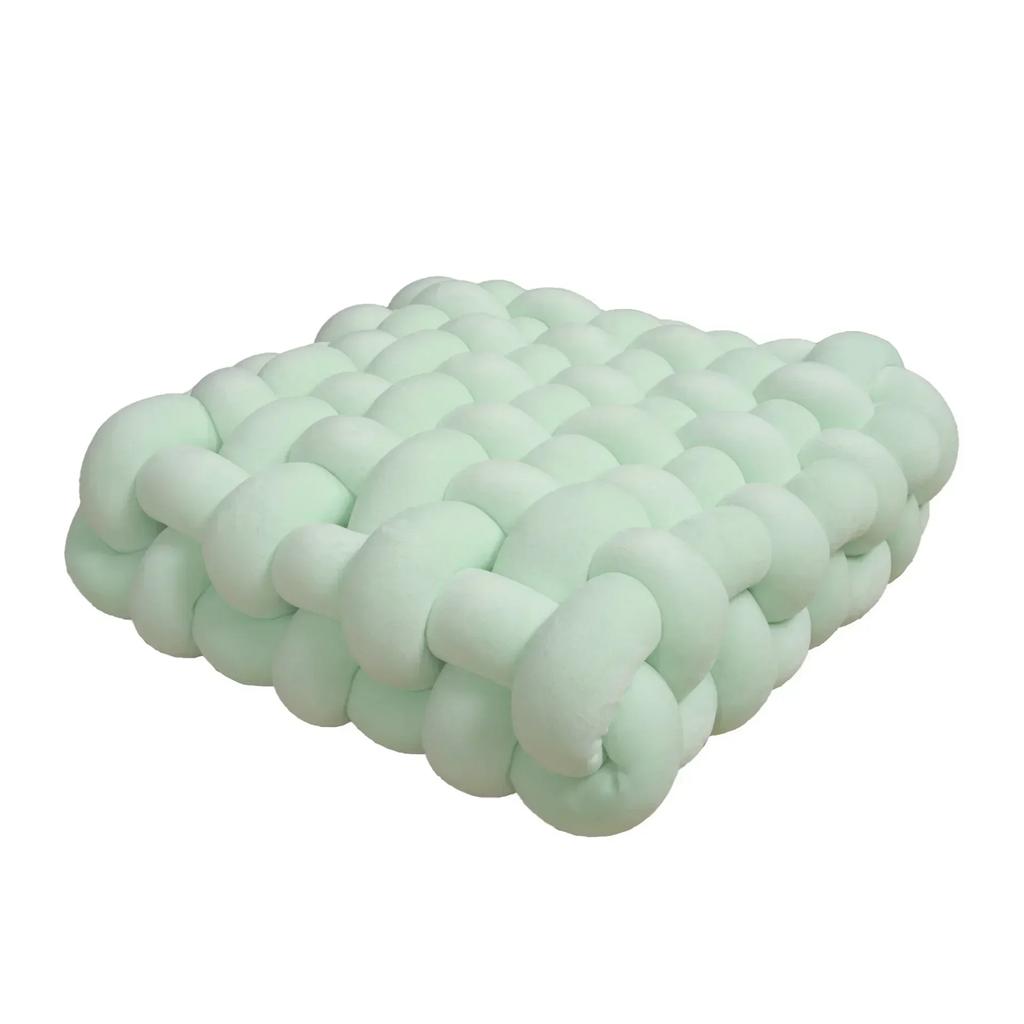 Knotted Square Cushion Nordic Aesthetic Stuffed Pillow Office Chair Decorative Plush Pillow Sleeping Back Knot Hand-made Cushion