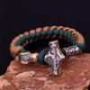 Pánský náramek Šperky Viking Nerezová ocel Thor'S Hammer Paracord pletený náramek 