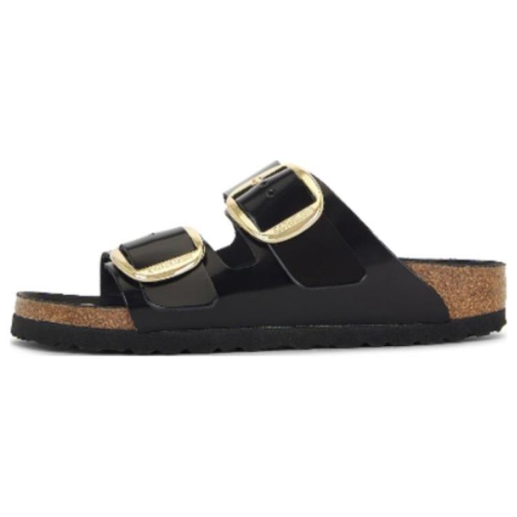 Birkenstock Женские Arizona с большой пряжкой Натуральная лакированная кожа Узкие Черный Женские 1021476 39
