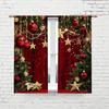 Set Of 2 Jit Festive Starry Curtains Christmas Window Decoration Polyester Home Decor Drapes Curtain Room Darkening Made With Rod Pocket