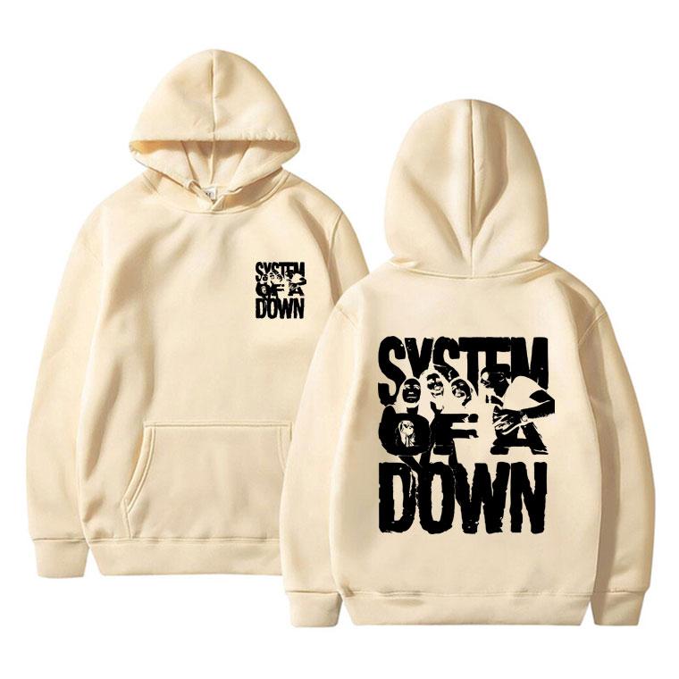 90s Alternative Metal Rock Band System of A Down Graphic Hoodie Men Women Casual Popular Sweatshirt Man Vintage Cotton Hoodies