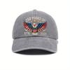 Independence Day Print Curved Along Soft Top Vintage Washed Outdoor Baseball Hat