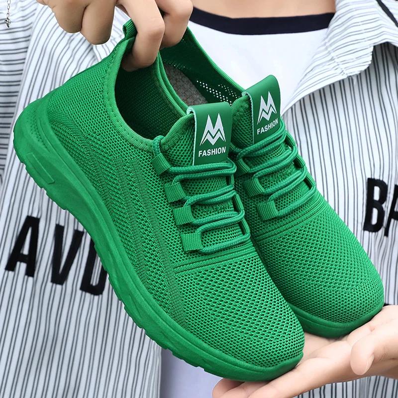 Scarpe Sportive Casual da Donna Sneakers in Rete Leggere Traspiranti Scarpe da Corsa da Donna a Colore Unico con Suola Spessa Suola Antiscivolo