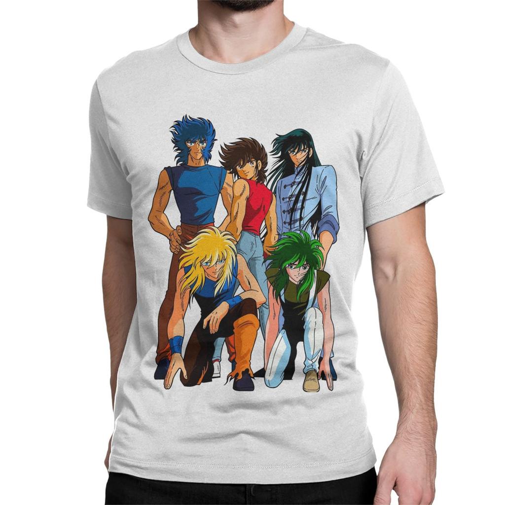 Knights Of The Zodiac Japanese Anime T-Shirt Men Women Saints Seiya Casual 100% Cotton Tees Short Sleeve T Shirts Summer Clothes