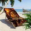 Strandtuch mit Afrikanische Tiere Print, Großes Weiches Schnelltrocknendes Handtuch für Strand Camping Schwimmen