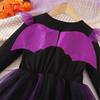 Halloween Girls Witch Princess Mesh Skirt Dress