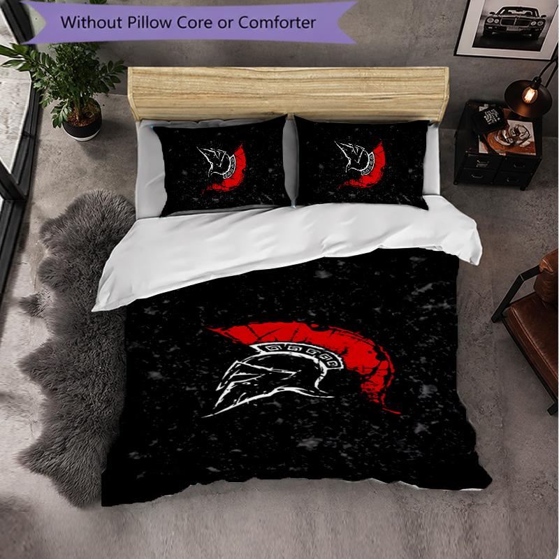 Spartak Moscow 3 Piece Bedding Set Soft Duvet Cover Set with Pillowcases Printed Bedroom Decor Set for Home