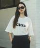 CITTA Signature Logo Oversized Loose T-Shirt_Ctt312 (White)