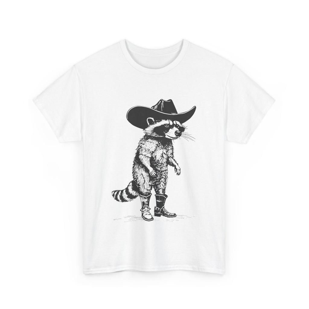 Raccoon Cowboy T-shirt. Raccoon Cowboy Hat Women Men T-shirt