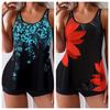 Printed Beach Resort Tankini Swimsuit