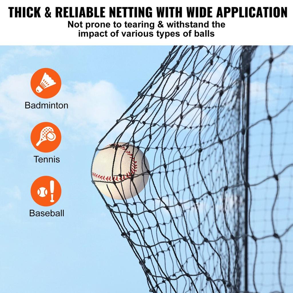 Baseball Batting Netting, Professional Softball Baseball Batting Hitting Training Net, Practice Portable Pitching Cage Net with Door & Carry Bag,