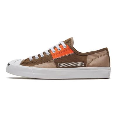 Jack Purcell panelled bequeme Low-Top Canvas-Schuhe unisex khakigrün orange