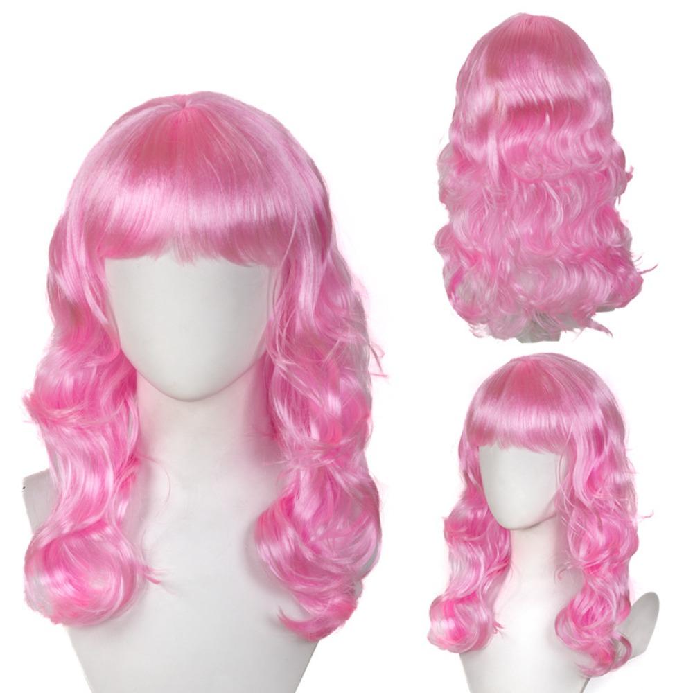 Harajuku Orange Blue Gold Grey Curly Wigs Synthetic Women Layered Wigs  Role-playing