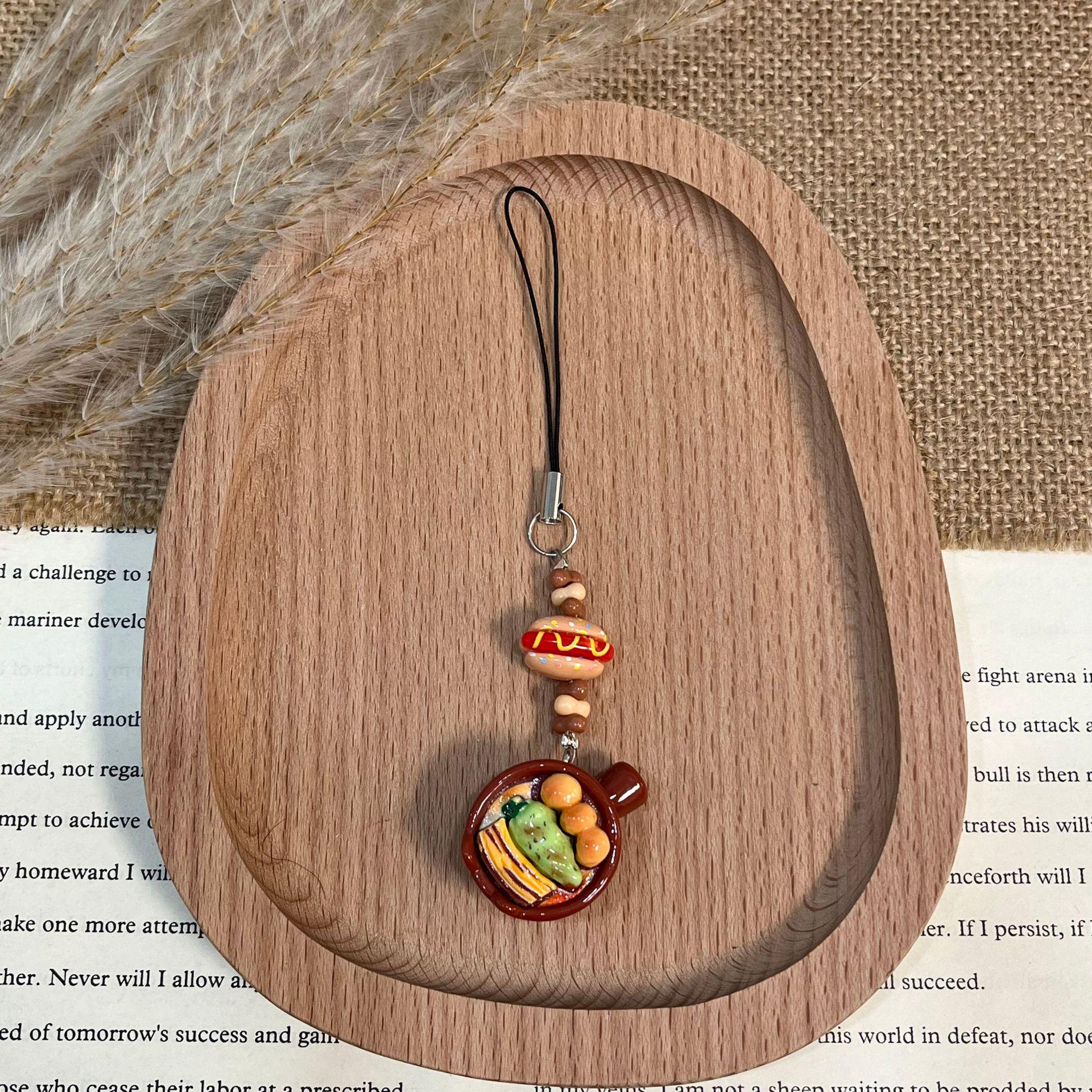 Cute Kitten Vegetable Gourd Keychain: DIY Backpack Ornament & Phone Charm