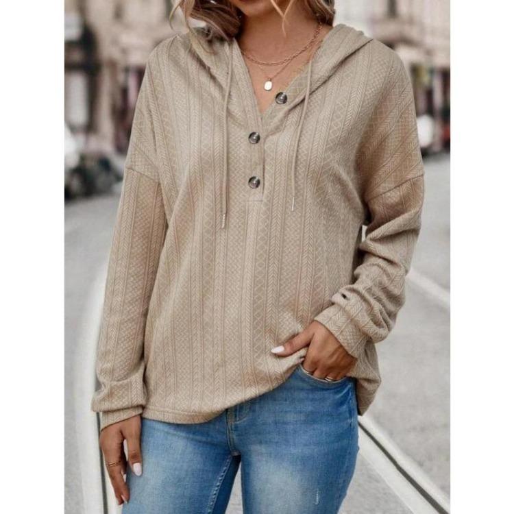Women Fashion Casual Solid Color Print Hooded Sweatshirts Long Sleeve Pullovers Winter Fall Hoodies