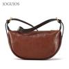 JOGUJOS vegetable tanned leather women's dumpling bag retro leather messenger bag casual versatile women's shoulder bag
