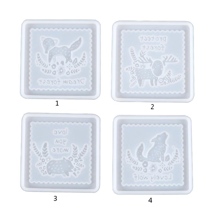 Coasters Molds for Epoxy Resin Animal Coaster Mould for Resin Casting Art Molds