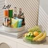 Plastic Spice Organizer 360 Degree Rotating Rack Lazy Susan Turntable Countertop for Cabinet Pantry Seasoning Bottle Holder Kitchen Storage Rack