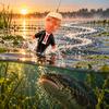 Funny Character Topwater Fishing Lure Floating Walking Bait with Double Hooks for Bass Pike Trout Snakehead Novelty Fishing Gift