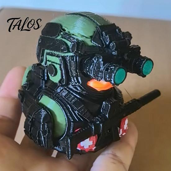 Trendy Military Desktop Decor Tactical Night Vision Duck Figurine, Cool Statue, Desk for Gamers Gear Model Collectors, 4 Colors Available, Car