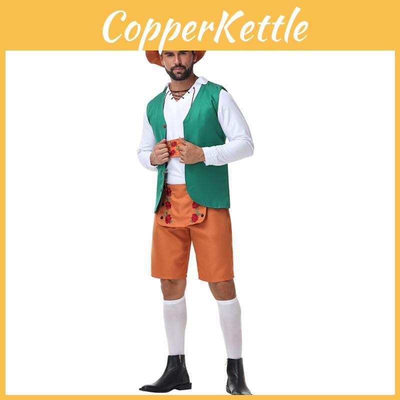 Bavarian Beer Festival Costume Set With Suspenders For Adult Men Party Performance