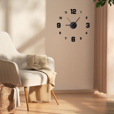 Yaratıcı Çerçevesiz DIY Duvar Saati Duvar Çıkartması Ev Sessiz Saat Oturma Odası Ofis Duvar Dekorasyonu