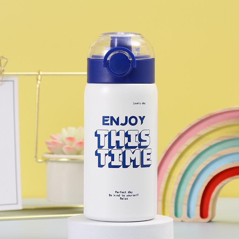 Cartoon Thermos Cup Girls High Appearance Level Stainless Steel Student Children's Water Cup for School Special Cup Men's Water Bottle