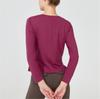 Naked quick-drying sports long-sleeved T-shirt cross-waist breathable yoga clothes sexy fashion loose fitness clothes women