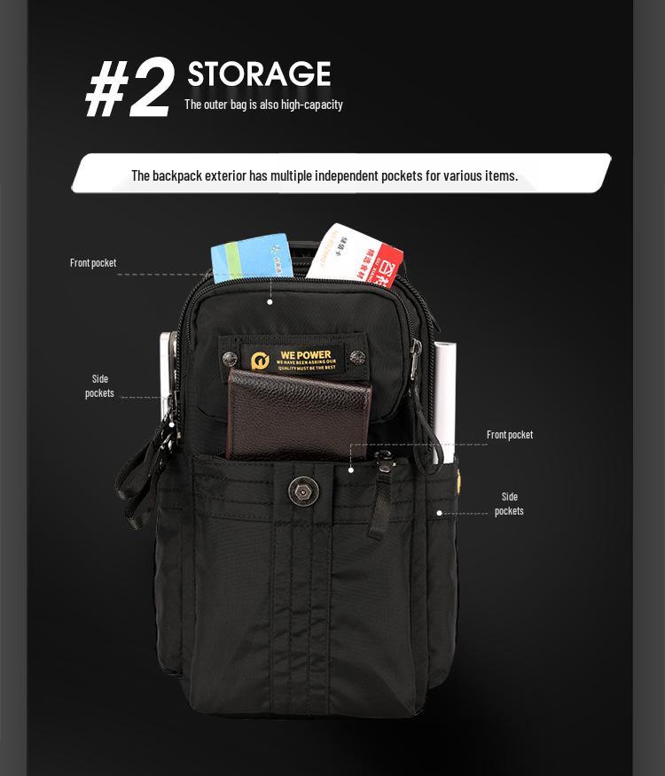 WEPOWER Bolsa Multifuncional para Deslocamento ao Ar Livre - Transversal de Ombro Duplo ou Simples Conversível para Uso Versátil