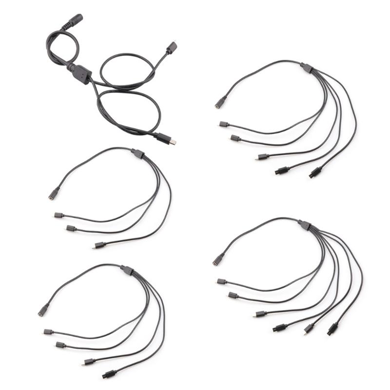 DC5521 to Type C Power Converter Splitter Cable With Precise Coppered Cored Supports 5V/9V/12V Fast Charging