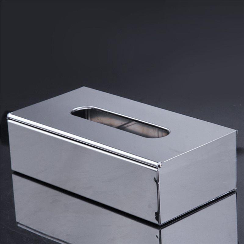Luxury Stainless Steel Tissue Box For Desktop And Wall Mount In Living Room And Office